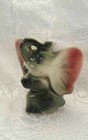 Vintage Elephant Salt or Pepper Shaker Grey Pink Ceramic Single 3" cork — photo 2