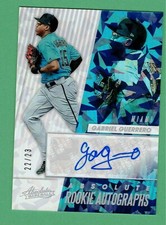 2019 PANINI ABSOLUTE GABRIEL GUERRERO AUTO CRACKED ICE PARALLEL RC 22/23 MARLINS