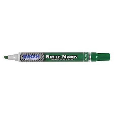 Dykem 84007 Paint Marker, Medium Tip, Green Color Family, Paint