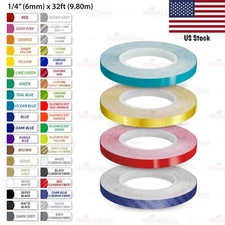 1/4" Vinyl Pinstriping Pin Stripe Car Body Styling Tuning Tape Decal Sticker 6mm