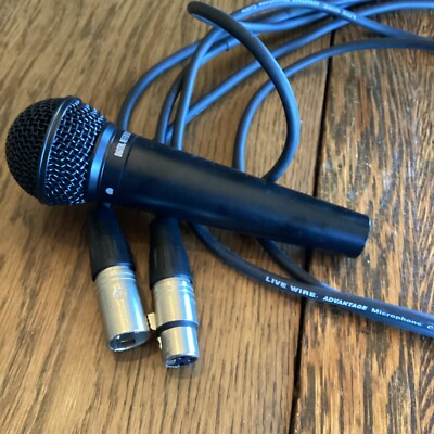 Live Wire Advantage 15  Microphone Cable + Digital Reference DRV100 Dynamic Mic