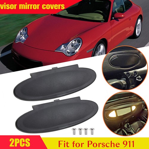 2PC Sun Visor Vanity Mirror Cover For Porsche 911 996/997 Boxster