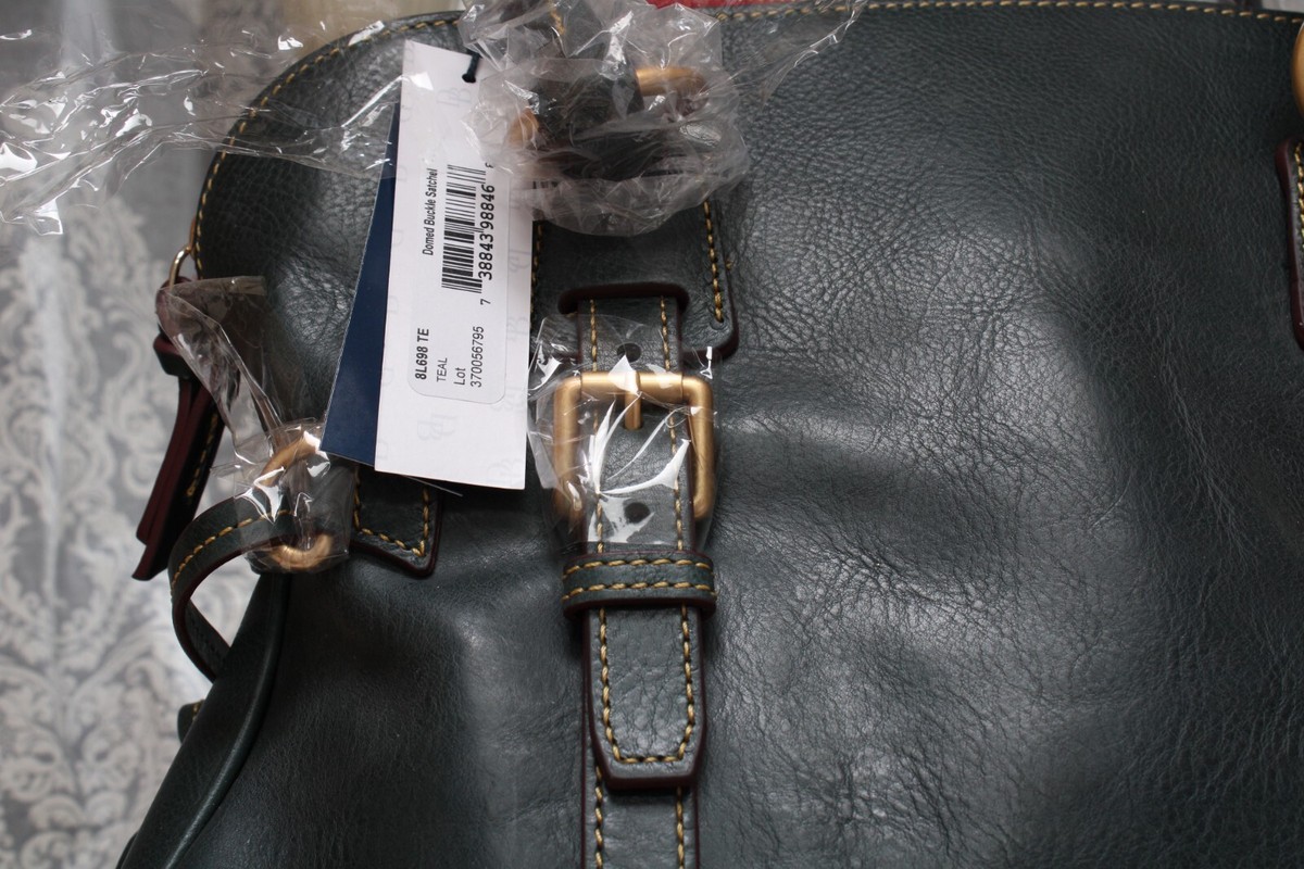 Dooney & Bourke - Florentine Leather Domed Buckle Satchel - Teal