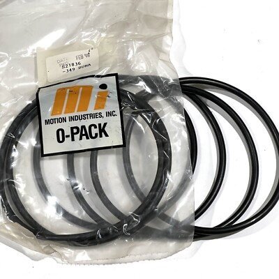5x Motion Industries -349 O-ring 4-1/2'' ID x 4-7/8'' OD x 3/16'' thick. Buna-70