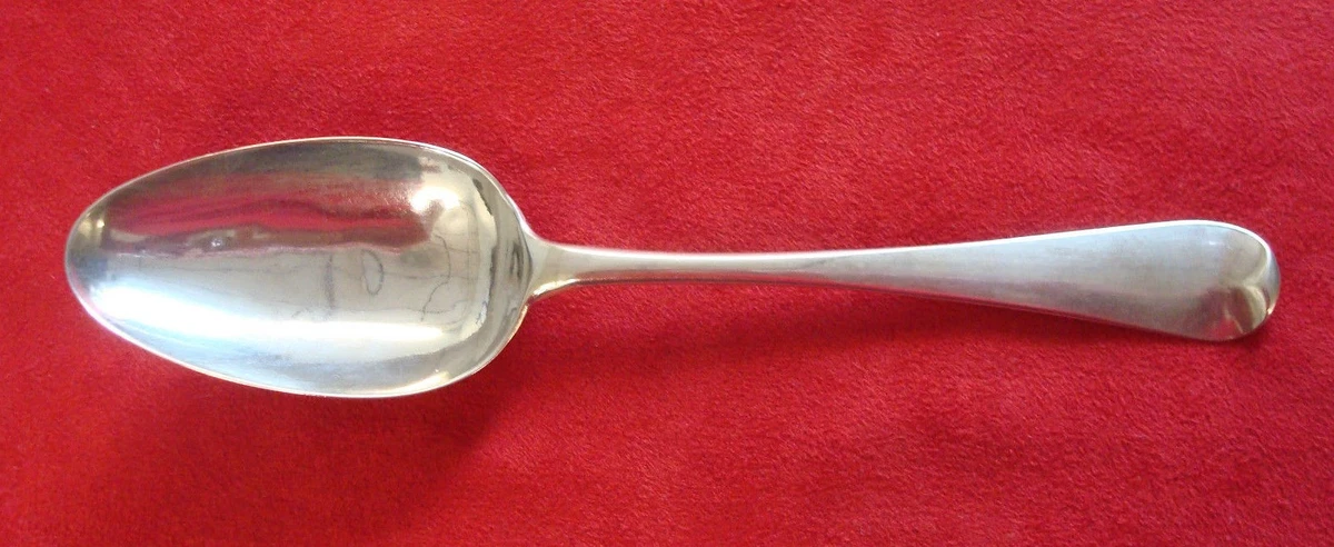 9 Antique English Sterling Silver Kings Serving Spoon London