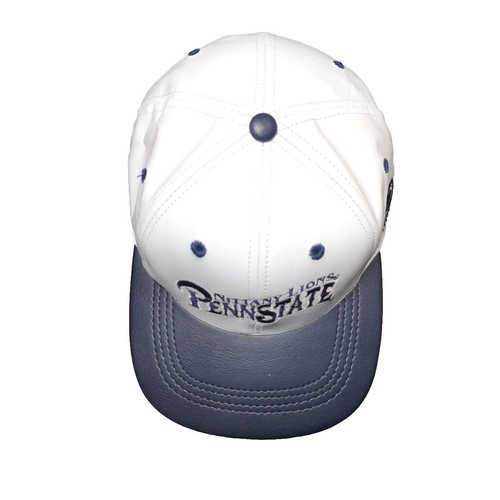 VTG Penn State Nittany Lions WHITE / BLUE LEATHER SnapBack Hat Cap PSU MODERN - Bild 4 von 11
