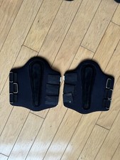 Black Neoprene Splint Galloping Brush Boots for Pony or Small Horse Size M