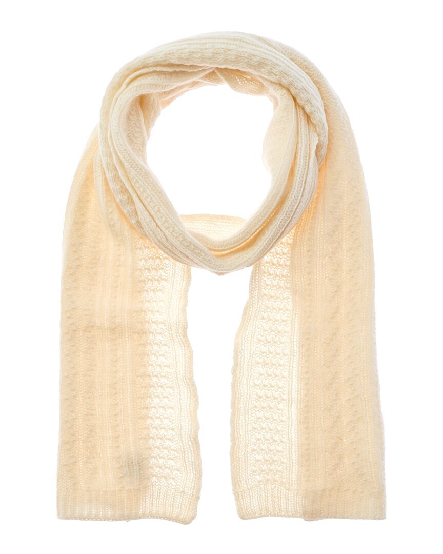 Сшитый Портолано кашемировый шарф Женский белый 12090₽