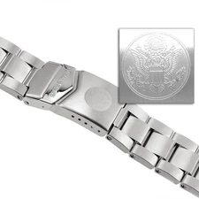 US Military Marathon Men's Stainless Steel Watch Band 20mm, WW005005