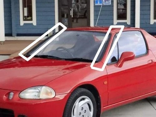 HONDA Genuino CRX CR-X Del Sol EG1 EG2 EJ4 Parabrisas Delantero Moldura LHRH Set JDM Foto 3 de 4