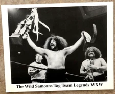 Afa & Sika The Wild Samoans WXW Original Promo Photo 8x10 WWE WWF - Very RARE