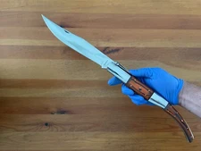 8.5" Long Blade Arabian Style Navaja Folding Knife Red Scales w/ Ratchet - Spain