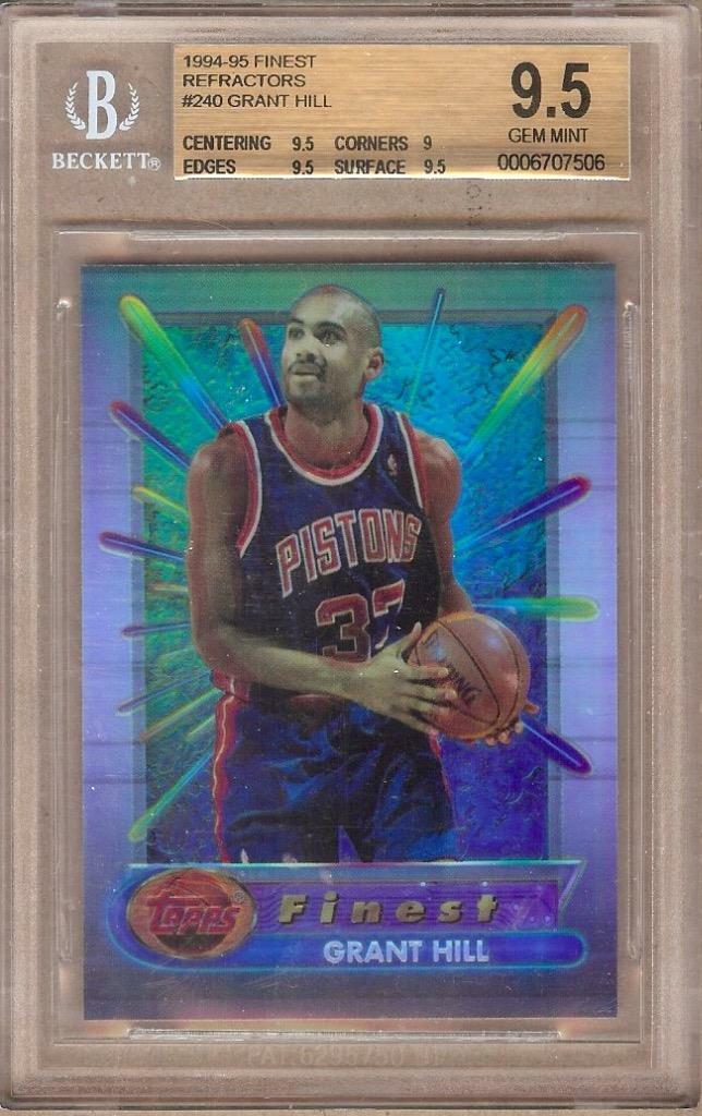 1994-95 FINEST REFRACTOR GRANT HILL RC #240 BGS 9.5!! POP 8
