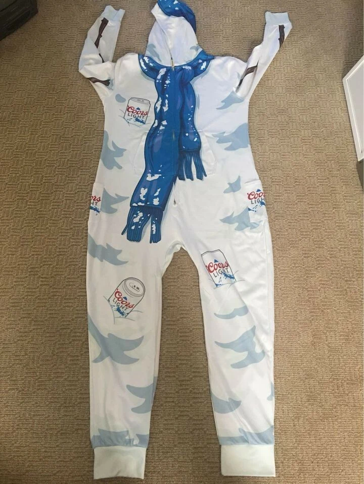 Coors Light One Piece Zip Up Adult XL Brand New Beerman Lounge