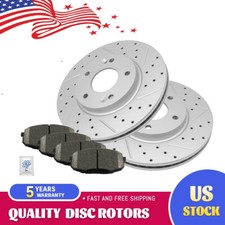 Front Disc Brakes Rotor Rotors & Ceramic Pads Pad for 2014 2015 2016 Kia Soul