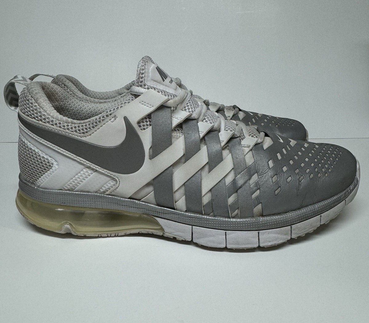 RARE? Sz 12 Nike Fingertrap Max Platinum Silver Reflective  display picture 1