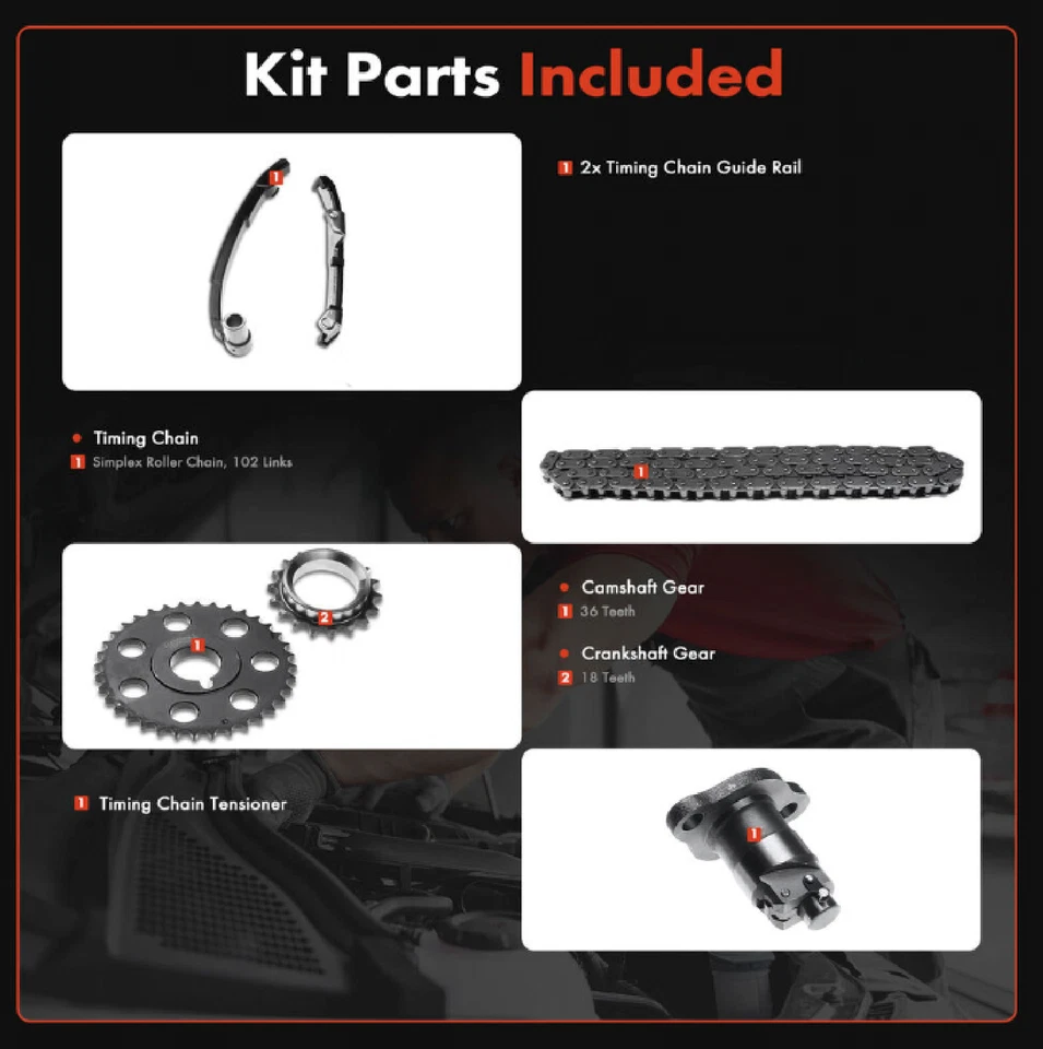 Timing Chain Kits for Toyota HiAce RZH103 RZH125 RZH10 RCH12 2.4L 2RZ 1995-2005 - image 2 of 4