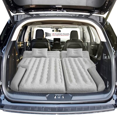 Auto Aufblasbares Luftbett Matratze Rücksitz Camping Doppelbett Verdickt Grau 865