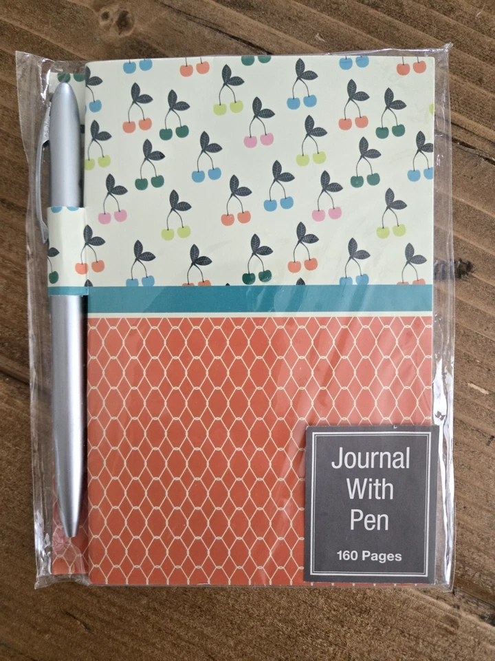 Markings by C.R. Gibson Journal with Writing Pen 160 Lined Pages Cherry Theme - Image 4 of 4