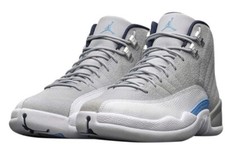 Air Jordan 12 Grey/University Blue Boys Size 4 Slightly used