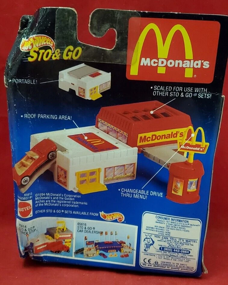 Hot Wheels 1994 - McDonald's Sto & Go + Ford Mustang rojo #65613 sellado de fábrica Foto 2 de 4