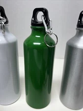 Small Aluminum Water Bottle Outdoor Sports Portable Drinking Canister W/Lid