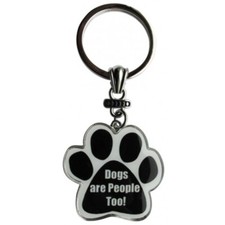 Paw Print Key Chain Fob Dogs are People Too