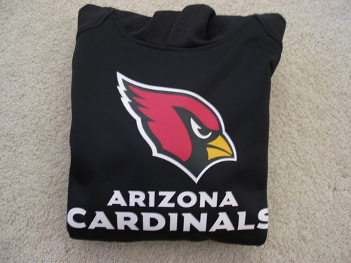 NFL Team Apparel AZ Arizona Cardinals boys youth L 14/16 black pullover hoodie - Picture 4 of 4
