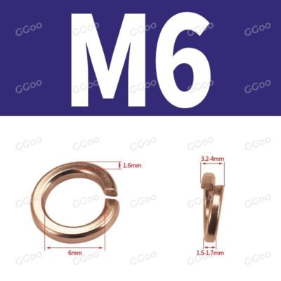 DIN 127B Metric Brass Split Lock Washers - M3 M4 M5 M6 M8 M10 M12