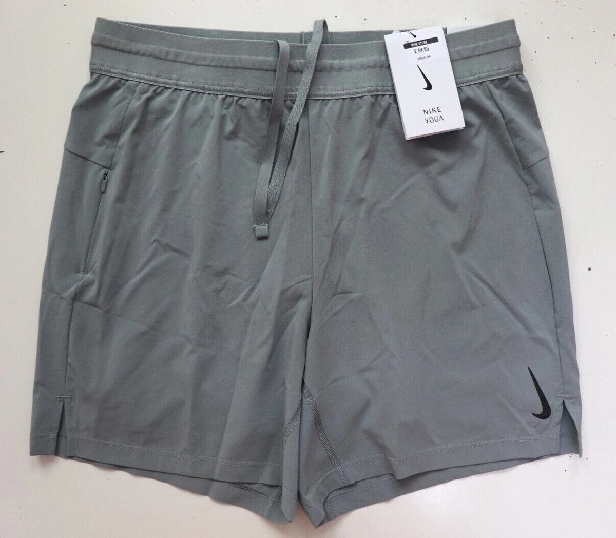 NIKE YOGA TRAINING DRI FIT INFINALON 2IN1 SHORTS GREY DC5320-068 MEN 4XL  TALL