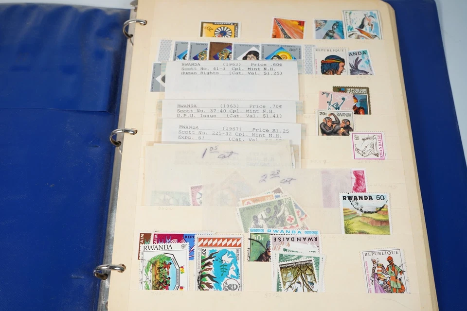 AFRICA RWANDA 1960-1970s COLLECTION OF 750 STAMPS MOSTLY MINT SOME USED - Image 2 of 4