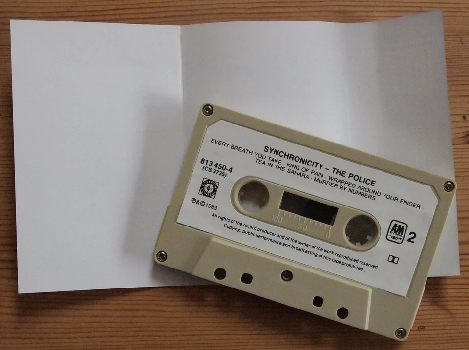 THE POLICE - SYNCHRONICITY (A&M 813450-4) 1983 SINGAPORE MALAYSIA CASSETTE STING - Image 3 of 3