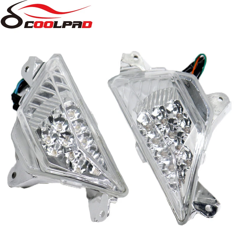 Front LED Turn Signal Light Lamp For KAWASAKI NINJA 250/300/400/650/1000 ZX-6R - Image 3 of 4
