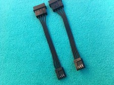 LOT 8 Pcs Corsair 4 Pin Molex to 3.5" Floppy Drive 4 pin Power Extension Cable