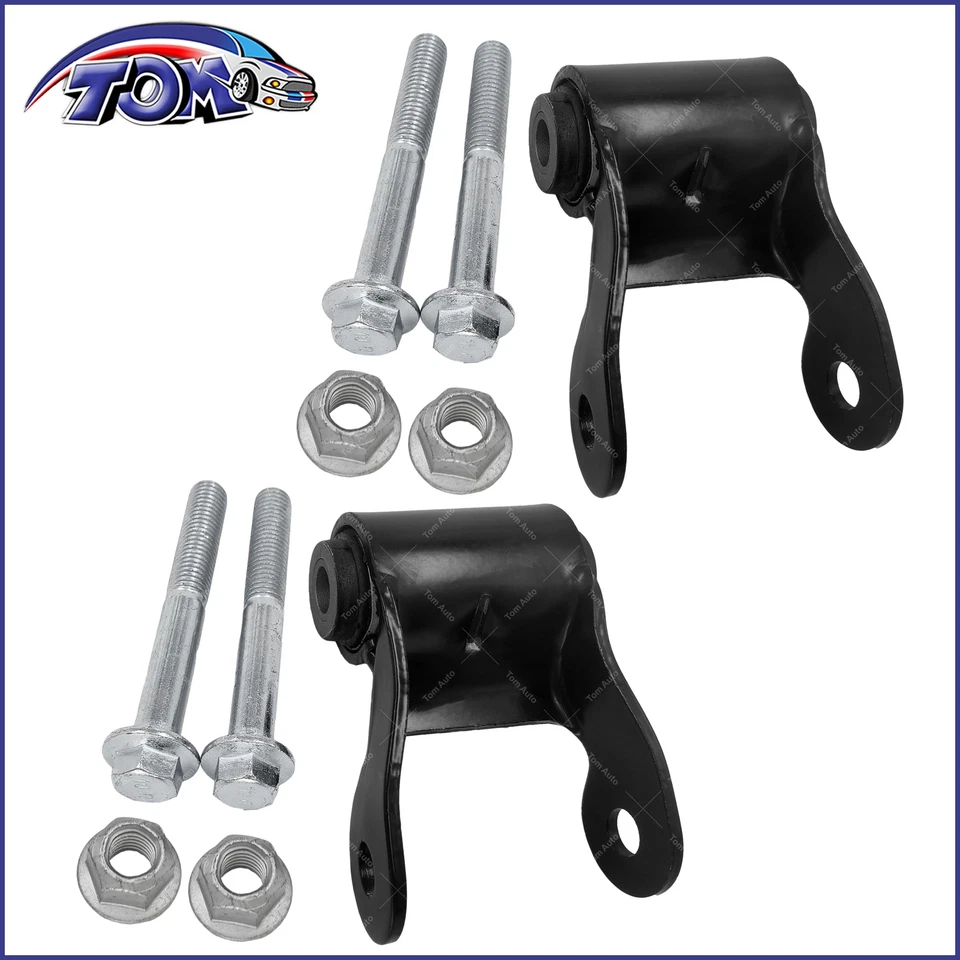 KIT DE 2 PIEZAS DE GRILLETES DE RESORTE DE HOJA TRASERA PARA CAMIÓN DODGE DURANGO 1998-2003 Foto 3 de 3