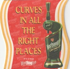 BEER MAT - WORTHINGTON BREWERY- CURVES IN THE RIGHT PLACES - (Cat 139) - (1998)