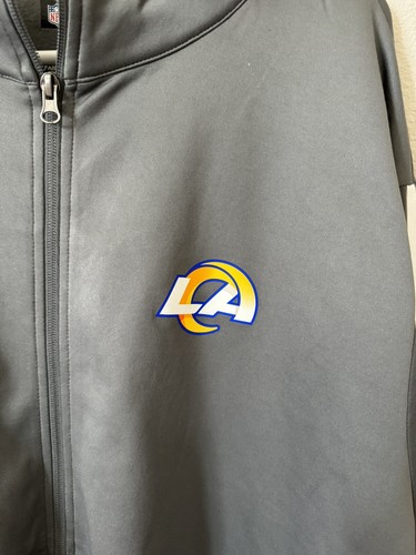 Chaqueta gris cremallera completa Los Angeles Rams campeones del Super Bowl de la NFL - Imagen 2 de 10