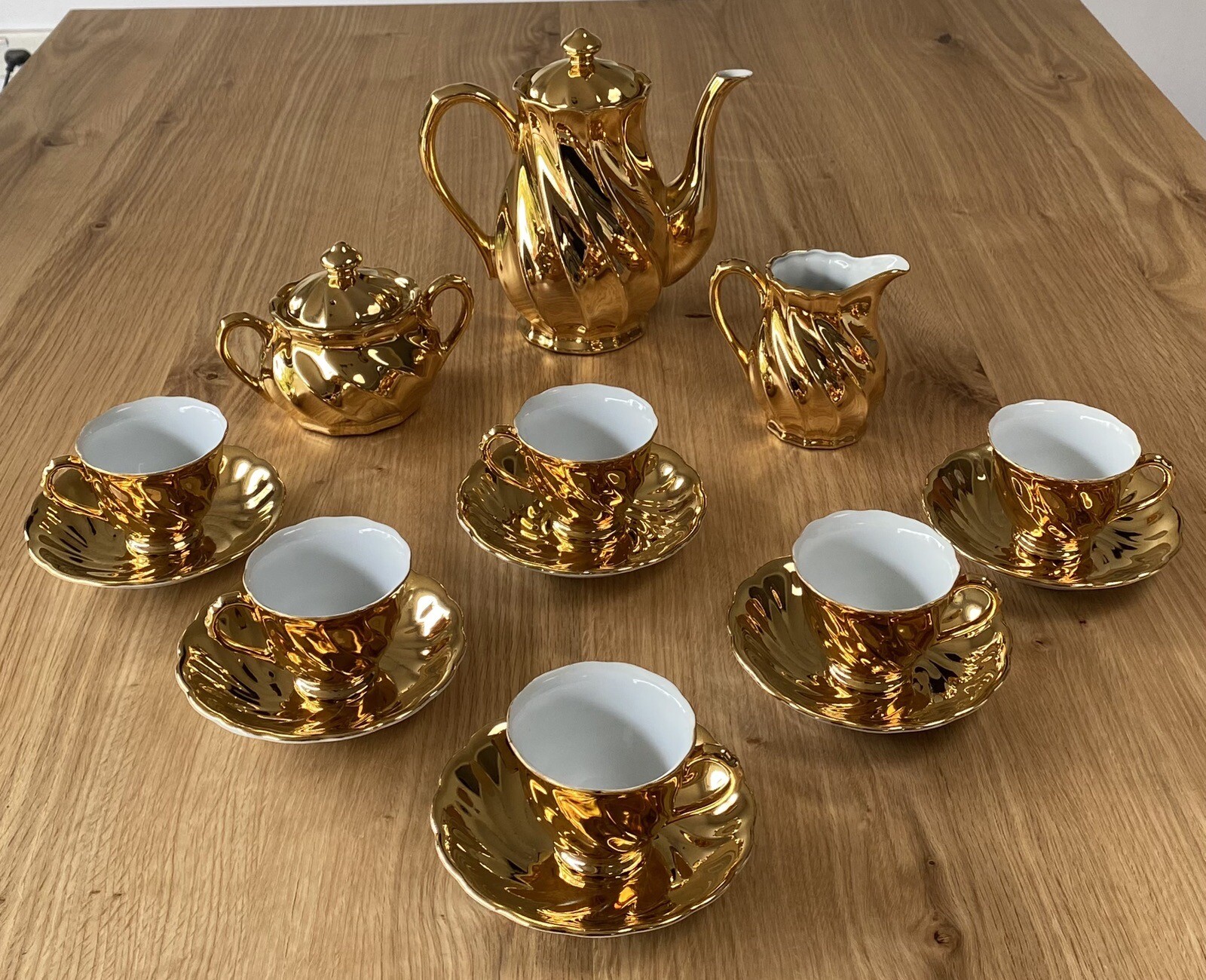 Avondale Australia Gilt Gold China Tea Coffee Set Mid Century Ornate