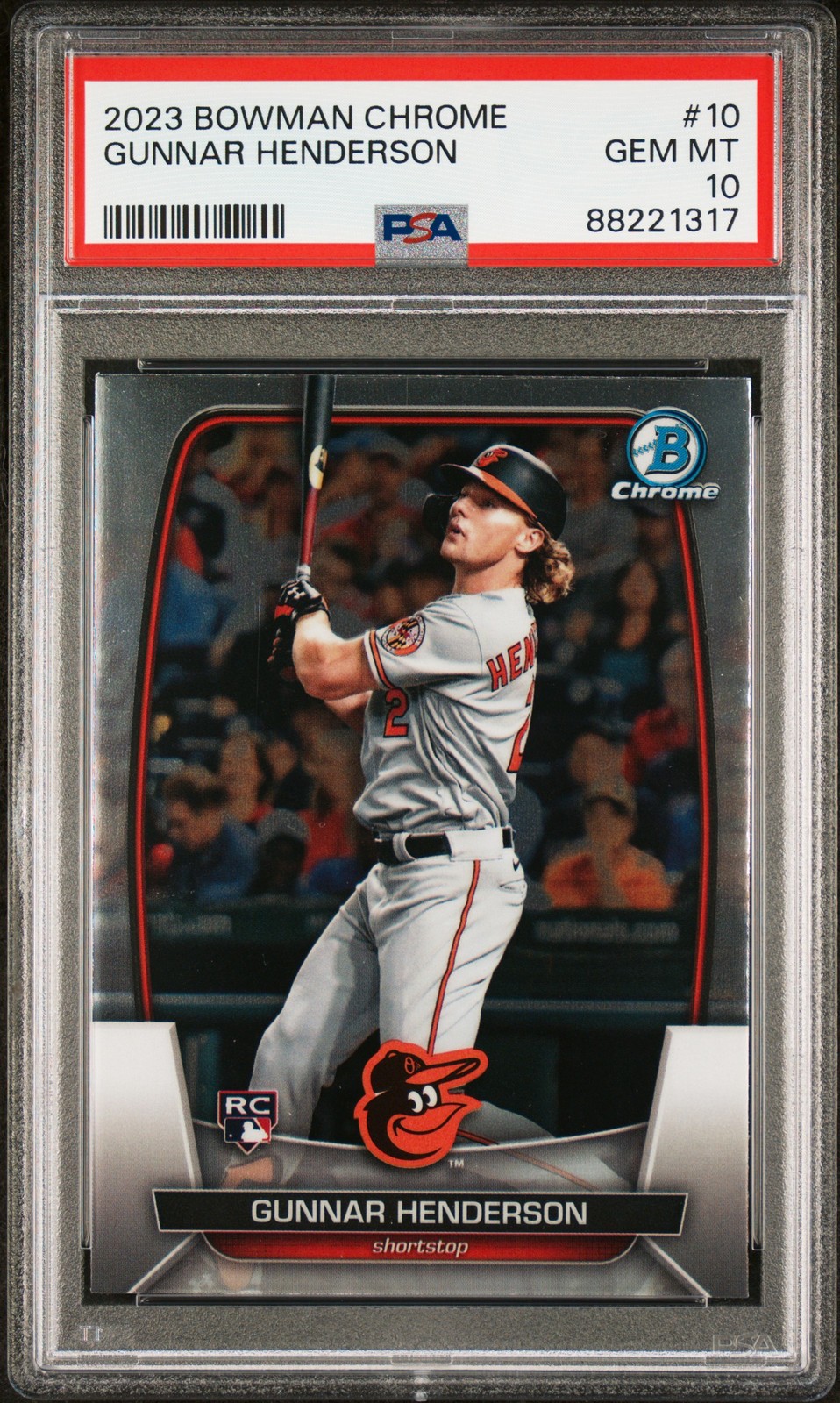 2023 Bowman Chrome #10 Gunnar Henderson PSA 10