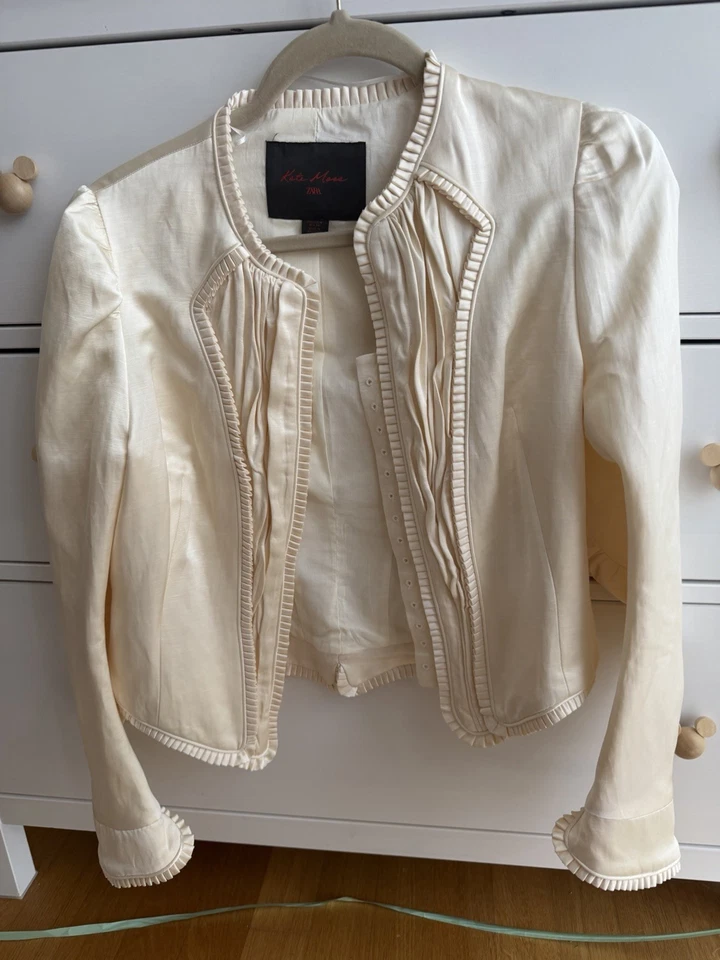 Kate Moss ZARA Damen Jacke Leinenmischung Korsett Größe M - Bild 3 von 4