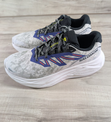 Salomon Aero Glide 2 White Phantom Spectrum Road Running Shoes Men's Sz 8.5