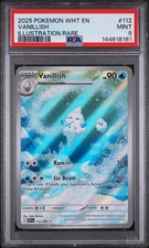 2025 POKEMON WHT EN-WHITE FLARE ILLUSTRATION RARE #112 VANILLISH PSA 9 on eBay