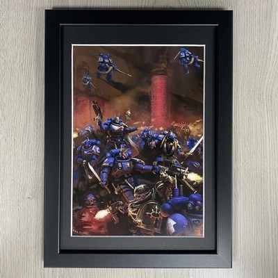 Ultramarines Gerahmt Kunst Adeptus Astartes Raum Marines Primaris Warhammer 40K