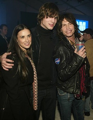 Demi Moore Ashton Kutcher Steven Tyler at GM Rocks Award Season Wi- Old Photo 1