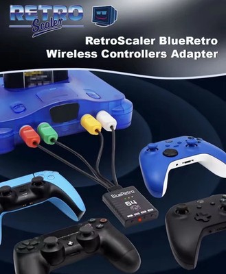 4 Player Wireless Controller Adapter for Nintendo 64 BlueRetro