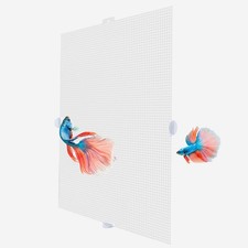 2 PCS 13x10 inch Clear Aquarium Fish Tank Divider Plastic Grid Separator Plate