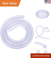 5 Feet Food-Grade PVC Tubing - 5/8"ID Clear Vinyl Hose for Liquids Transport