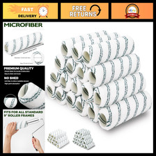18 Pack Microfiber Paint Roller Covers 9" x 1/2" Lint-Free Refills for All Paint