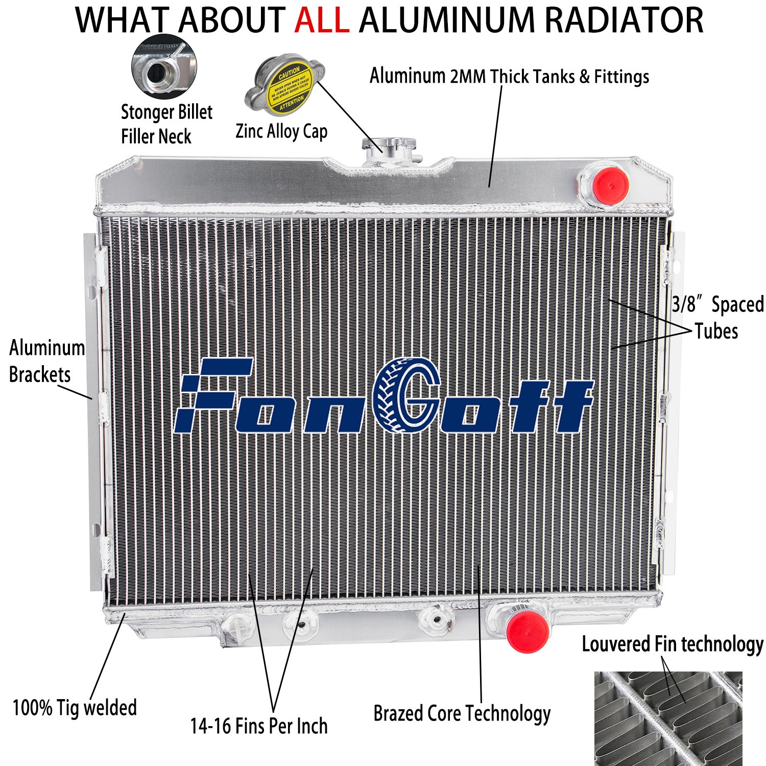 3Row Radiator  For 1967 1968 1969 1970 Ford Mustang Mercury Cougar V8 24" W Core