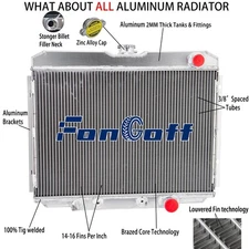 24"W Core 3 Core Aluminum Radiator For 1967-1970 Ford Mustang Mercury Cougar V8